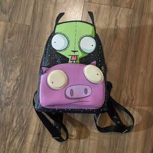exclusive nickelodeon loungefly invader zim mini backpack